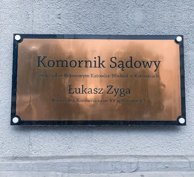 Komornik Sądowy przy Sądzie Rejonowym Katowice-Wschód w Katowicach Łukasz Zyga